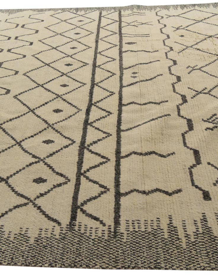 Detail image of 10' x 14' 9  Hand Knotted Moroccan Wool Rug