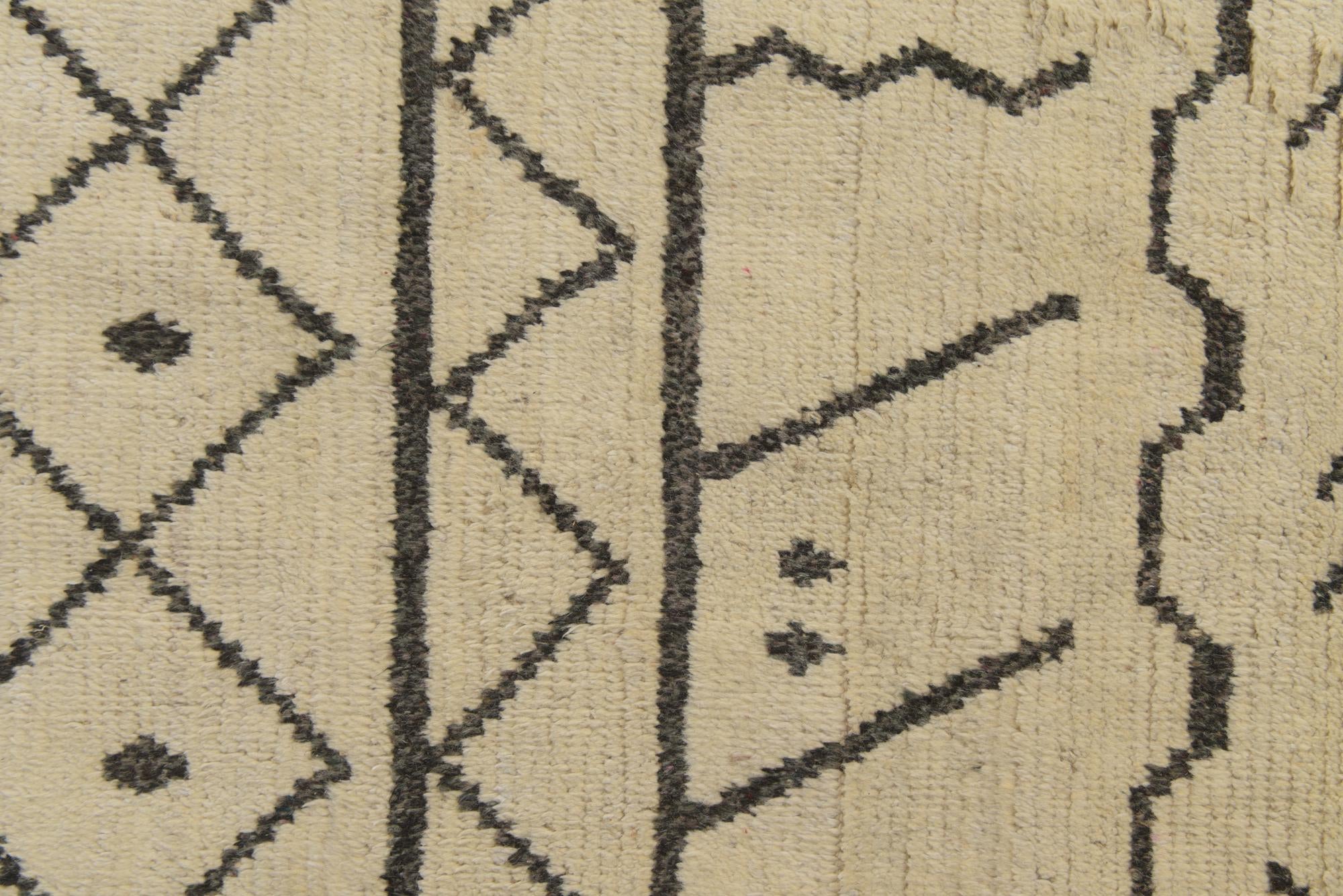 10' x 14' 9 Hand Knotted Moroccan Wool Rug