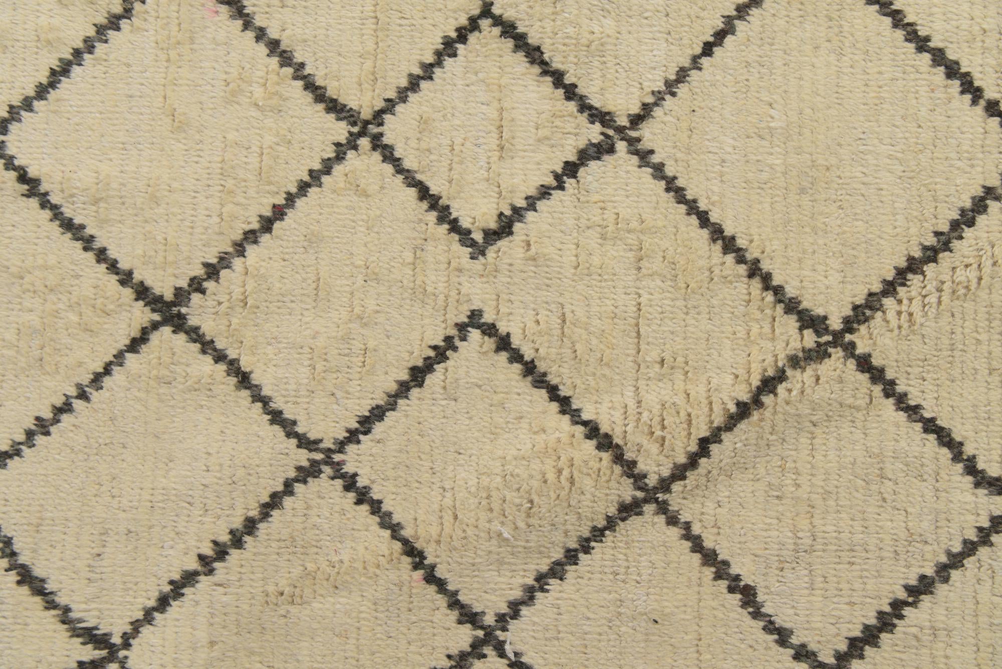 10' x 14' 9 Hand Knotted Moroccan Wool Rug
