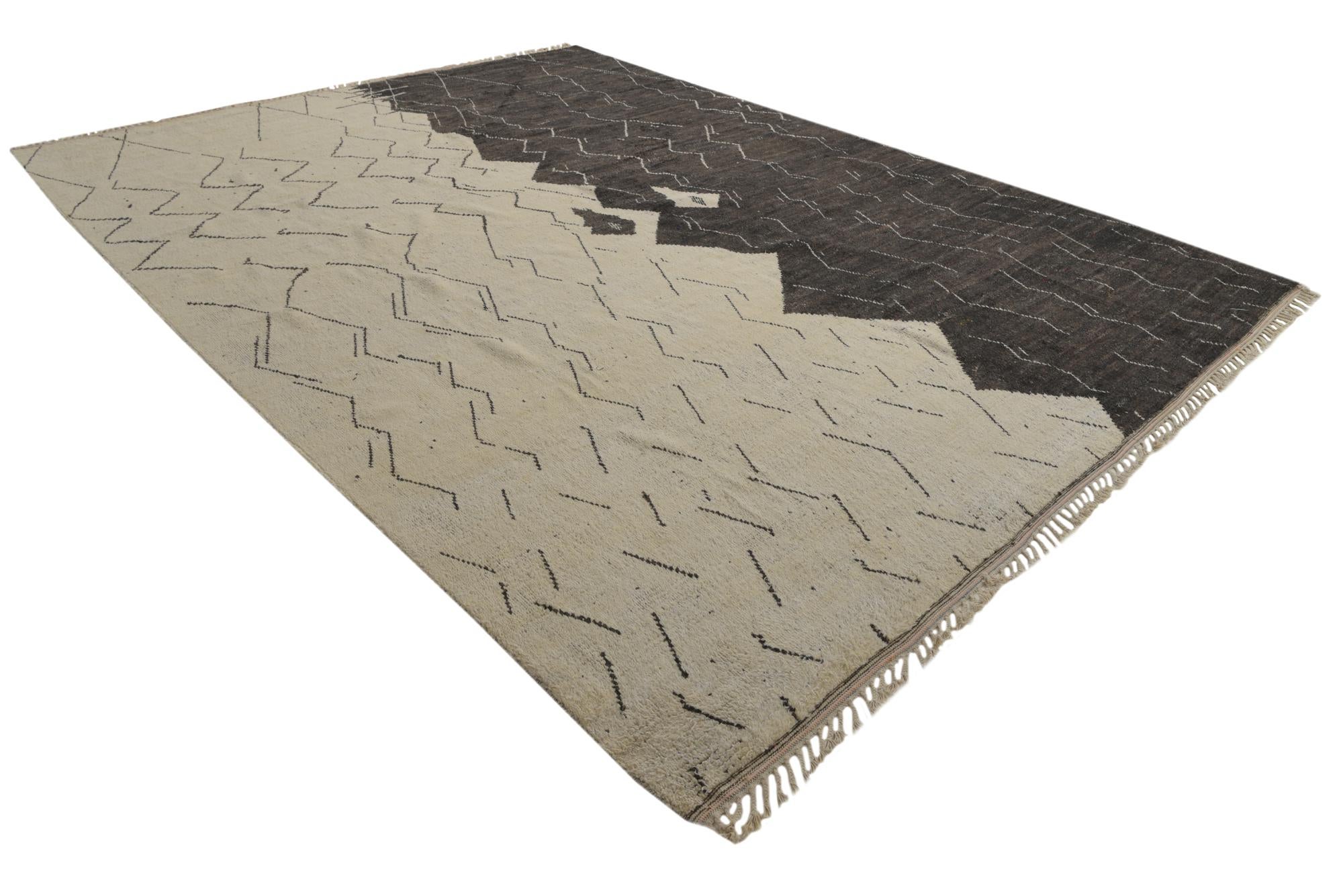 12' x 16' 2 Hand Knotted Moroccan Wool Rug