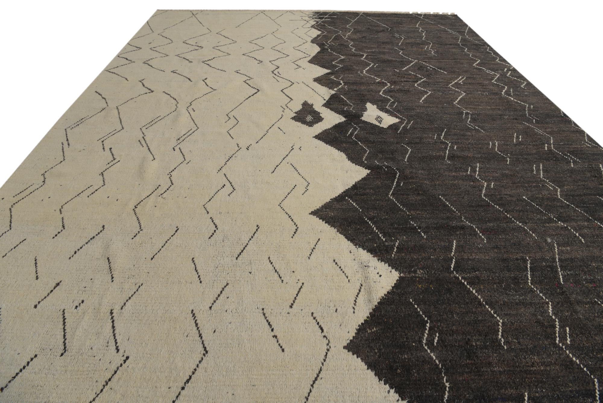 12' x 16' 2 Hand Knotted Moroccan Wool Rug