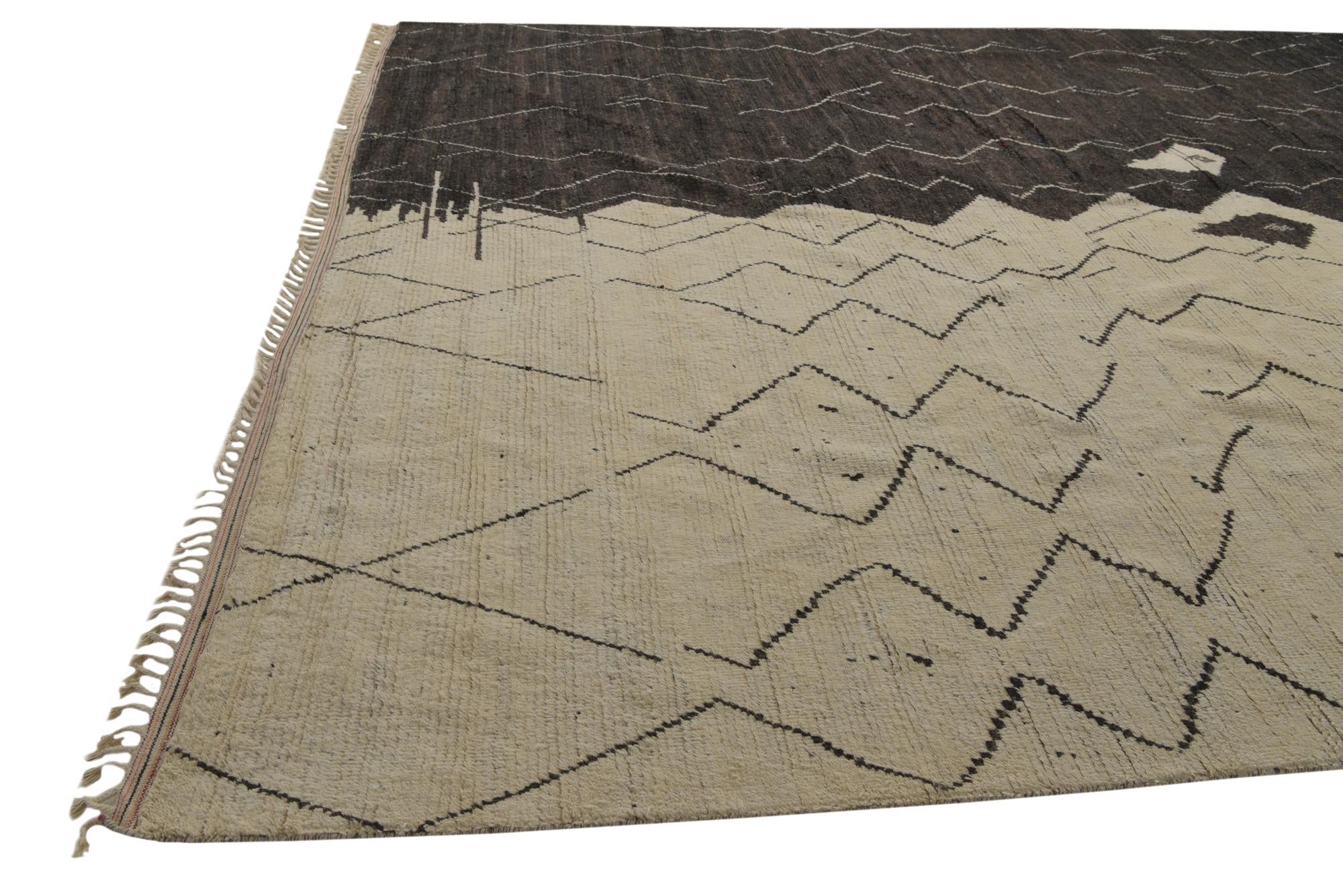 12' x 16' 2 Hand Knotted Moroccan Wool Rug