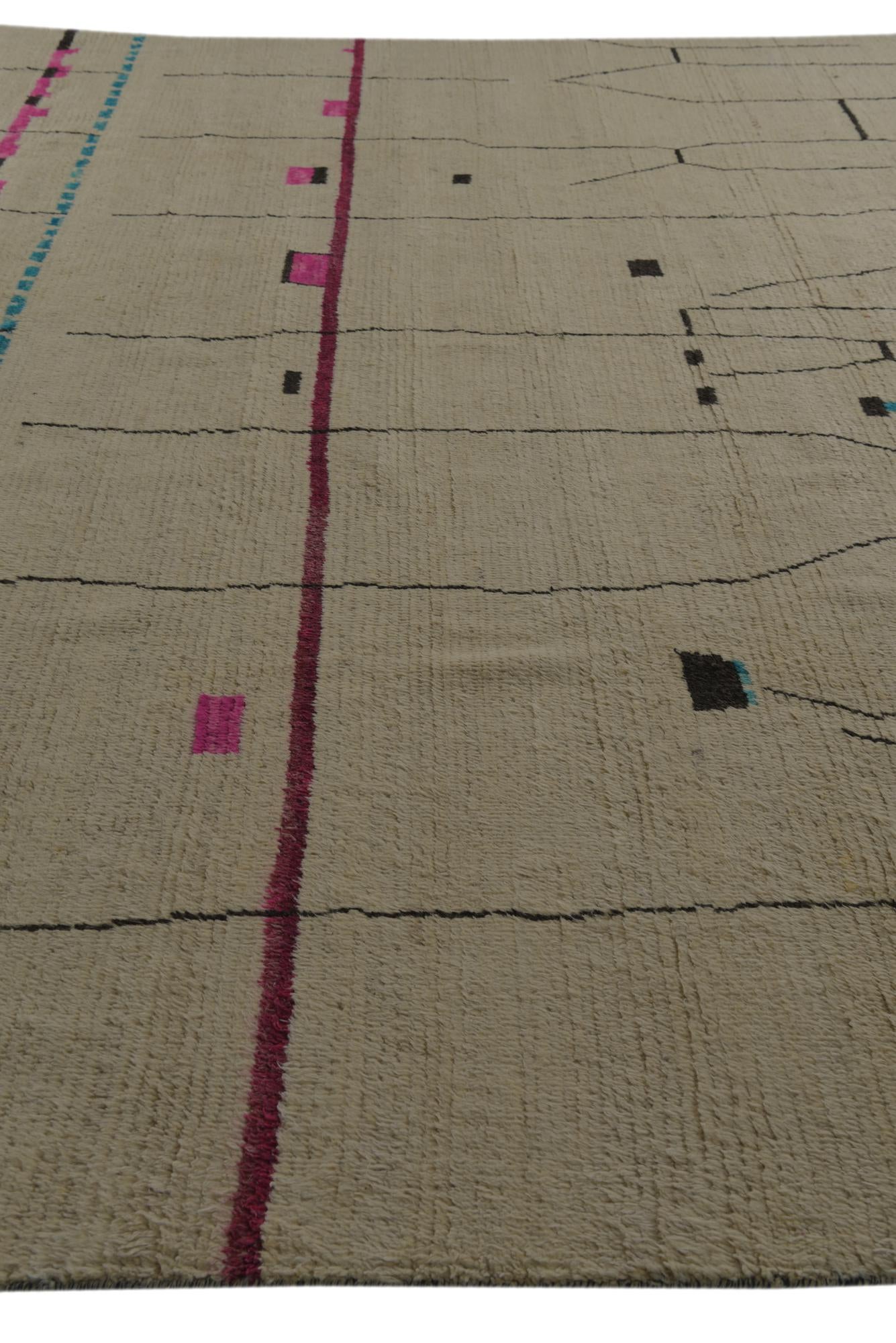 12' x 16' 4 Hand Knotted Moroccan Wool Rug