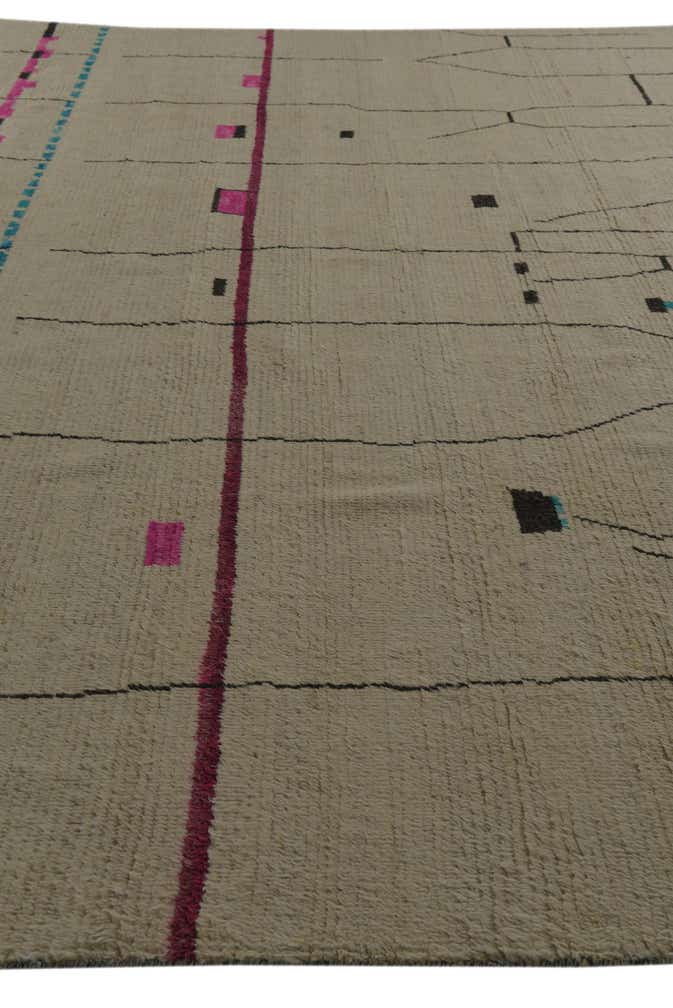 365cm x 500cm Noué main Marocain Tapis Laine