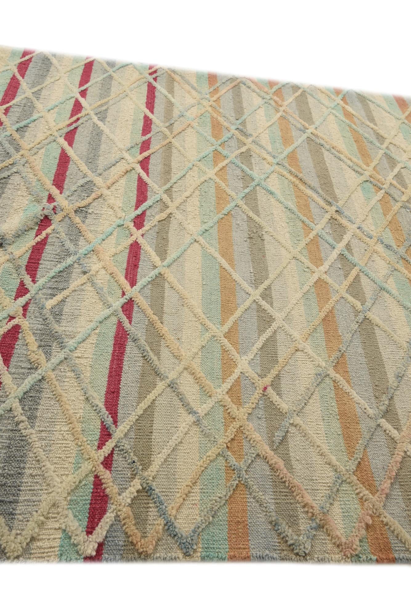 5' 10 x 8' Hand Knotted Moroccan Wool Rug