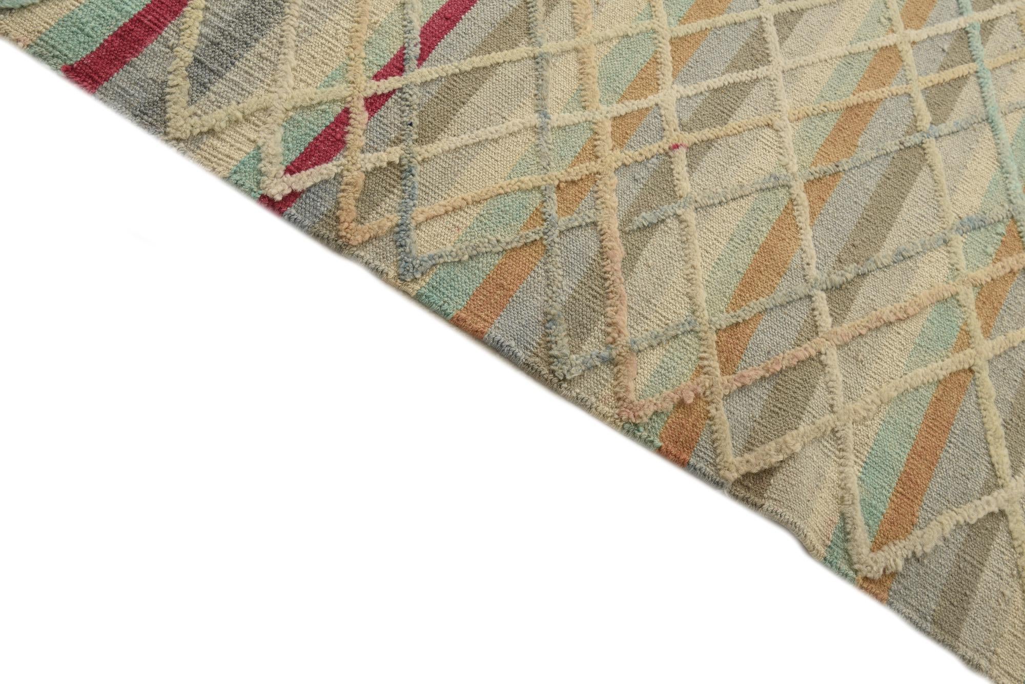 5' 10 x 8' Hand Knotted Moroccan Wool Rug