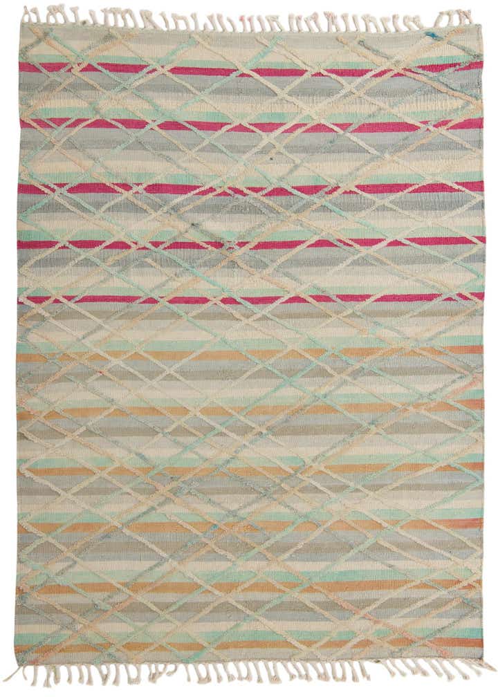 5' 10 x 8' Hand Knotted Moroccan Wool Rug
