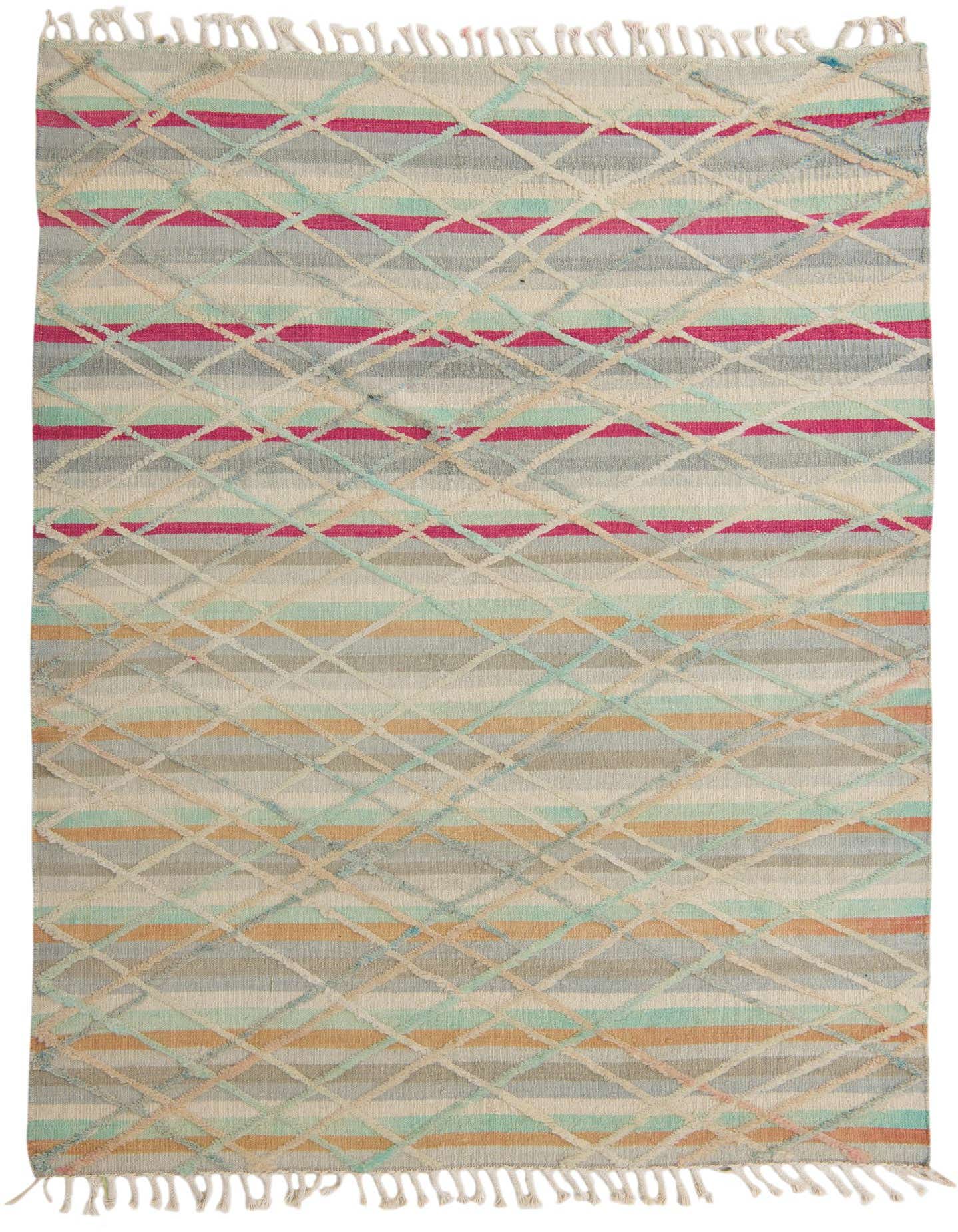 5' 10 x 8' Hand Knotted Moroccan Wool Rug