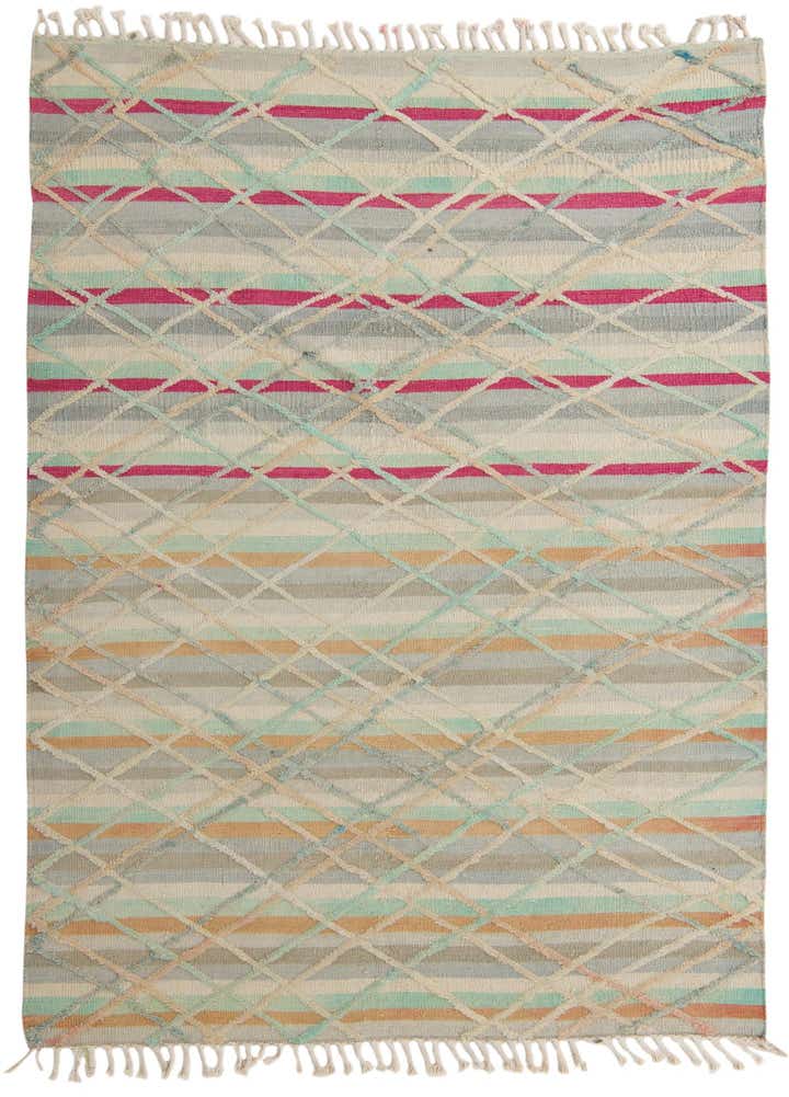5' 10 x 8' Hand Knotted Moroccan Wool Rug
