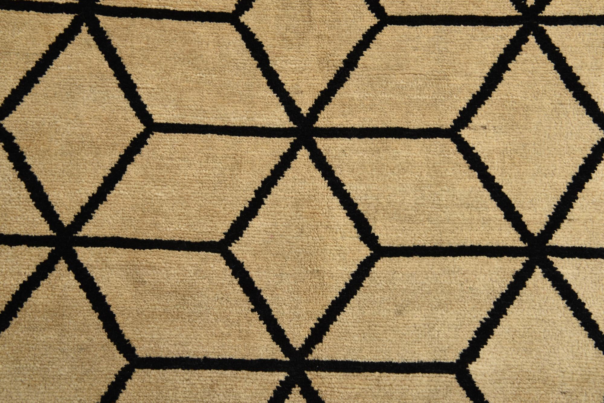 6' 7 x 10' 5 Hand Knotted Moroccan Wool Rug