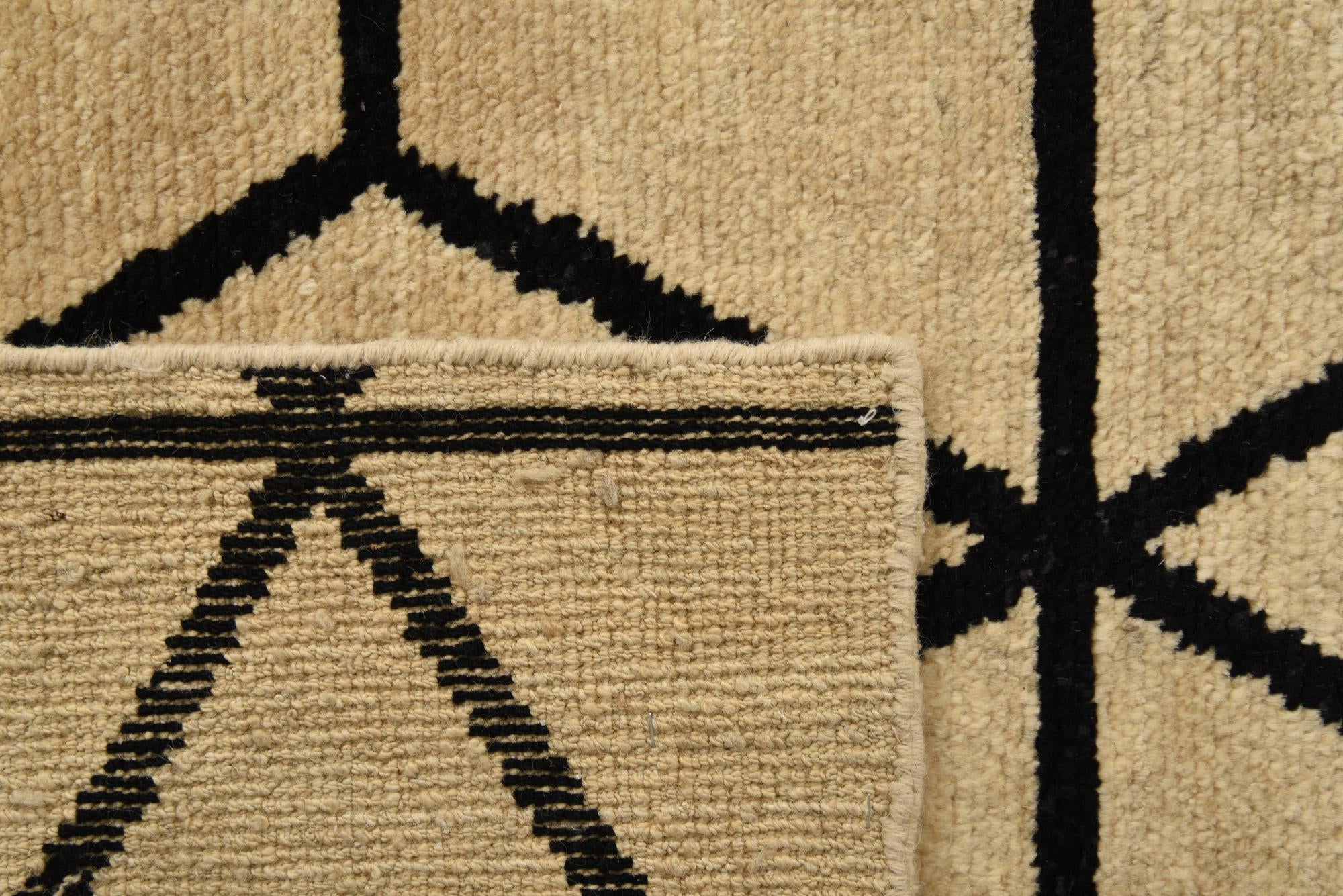 6' 7 x 10' 5 Hand Knotted Moroccan Wool Rug