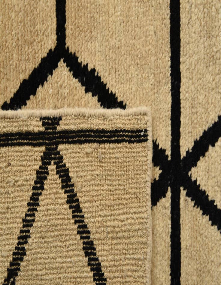 Detail image of 6' 7 x 10' 5  Hand Knotted Moroccan Wool Rug