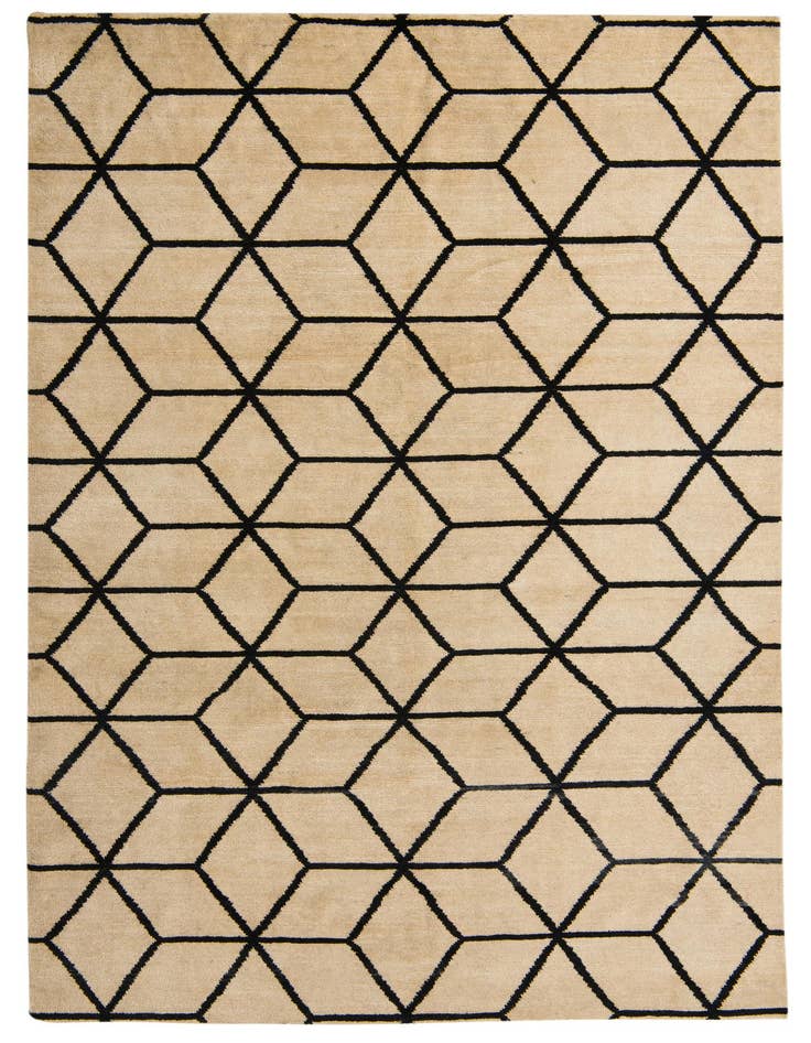Detail image of 6' 7 x 10' 5 Hand Knotted Moroccan Wool Rug