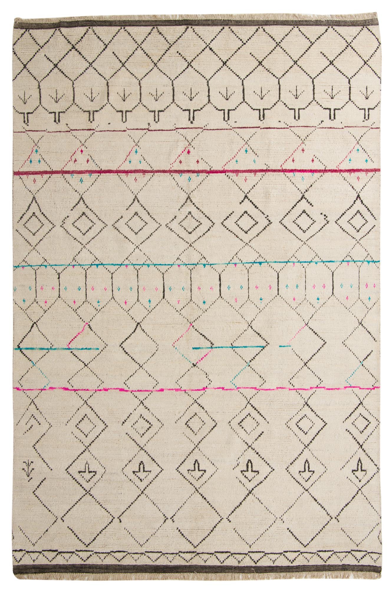 9' 11 x 15' Hand Knotted Moroccan Wool Rug