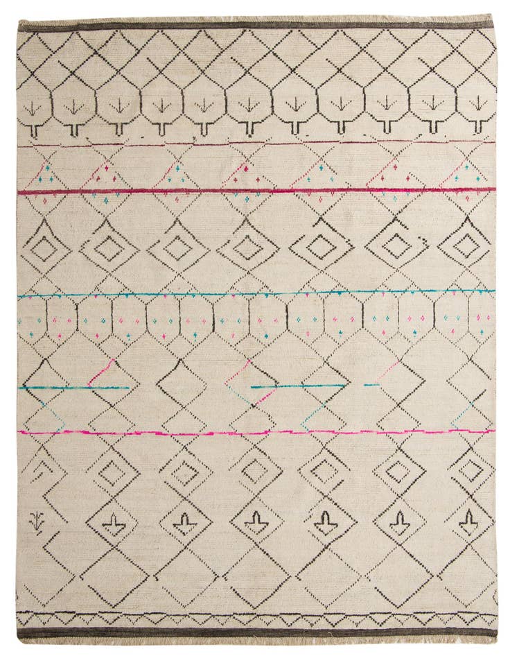 Detail image of 9' 11 x 15' Hand Knotted Moroccan Wool Rug