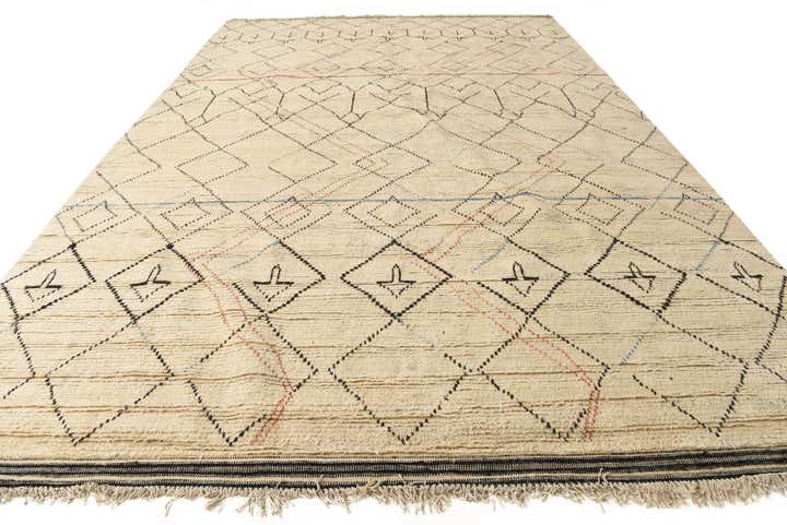 10' x 15' Hand Knotted Moroccan Wool Rug