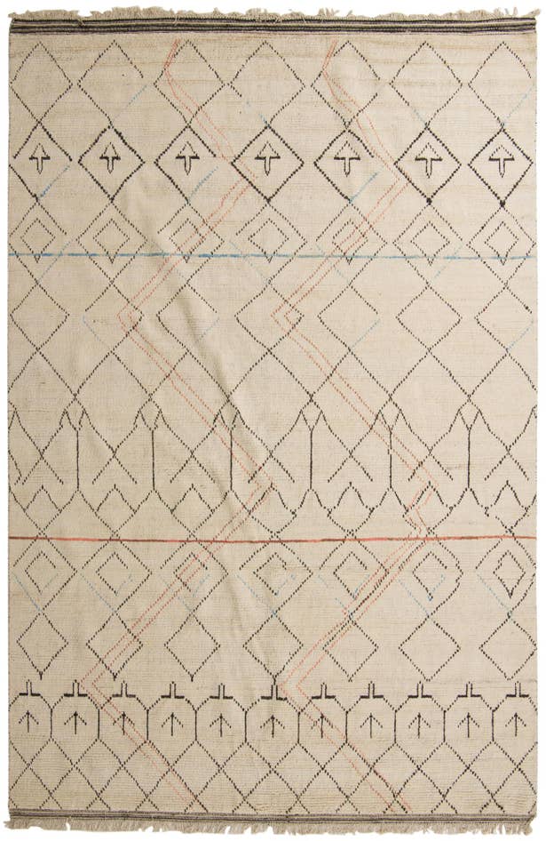 Detail image of 10' x 15' Hand Knotted Moroccan Wool Rug