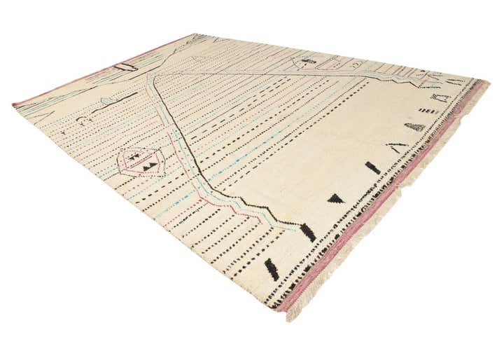 10' x 14' 4 Hand Knotted Moroccan Wool Rug