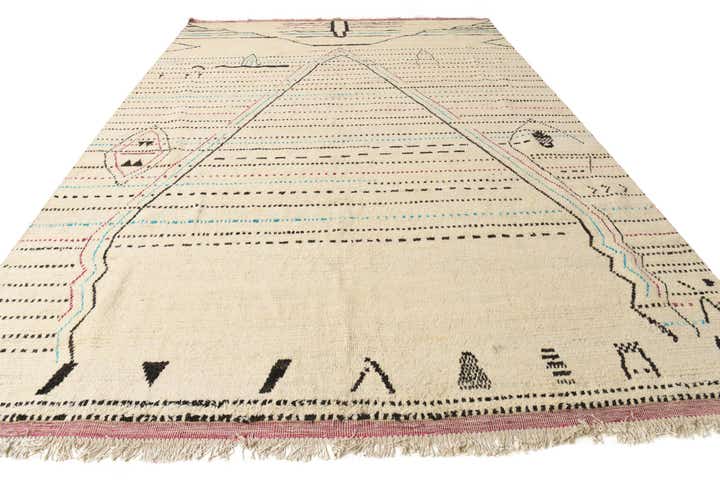 10' x 14' 4 Hand Knotted Moroccan Wool Rug