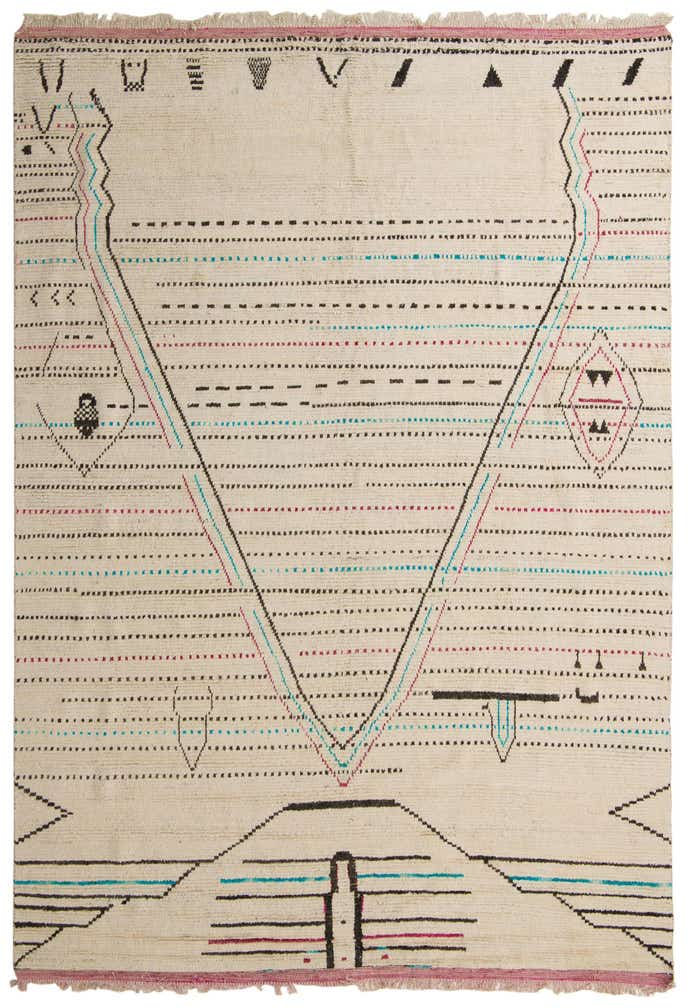 10' x 14' 4 Hand Knotted Moroccan Wool Rug