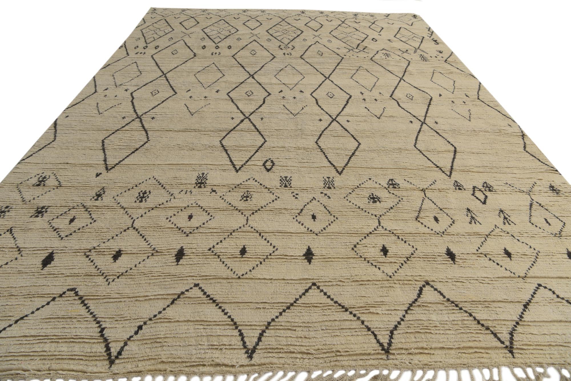 10' x 14' 4 Hand Knotted Moroccan Wool Rug