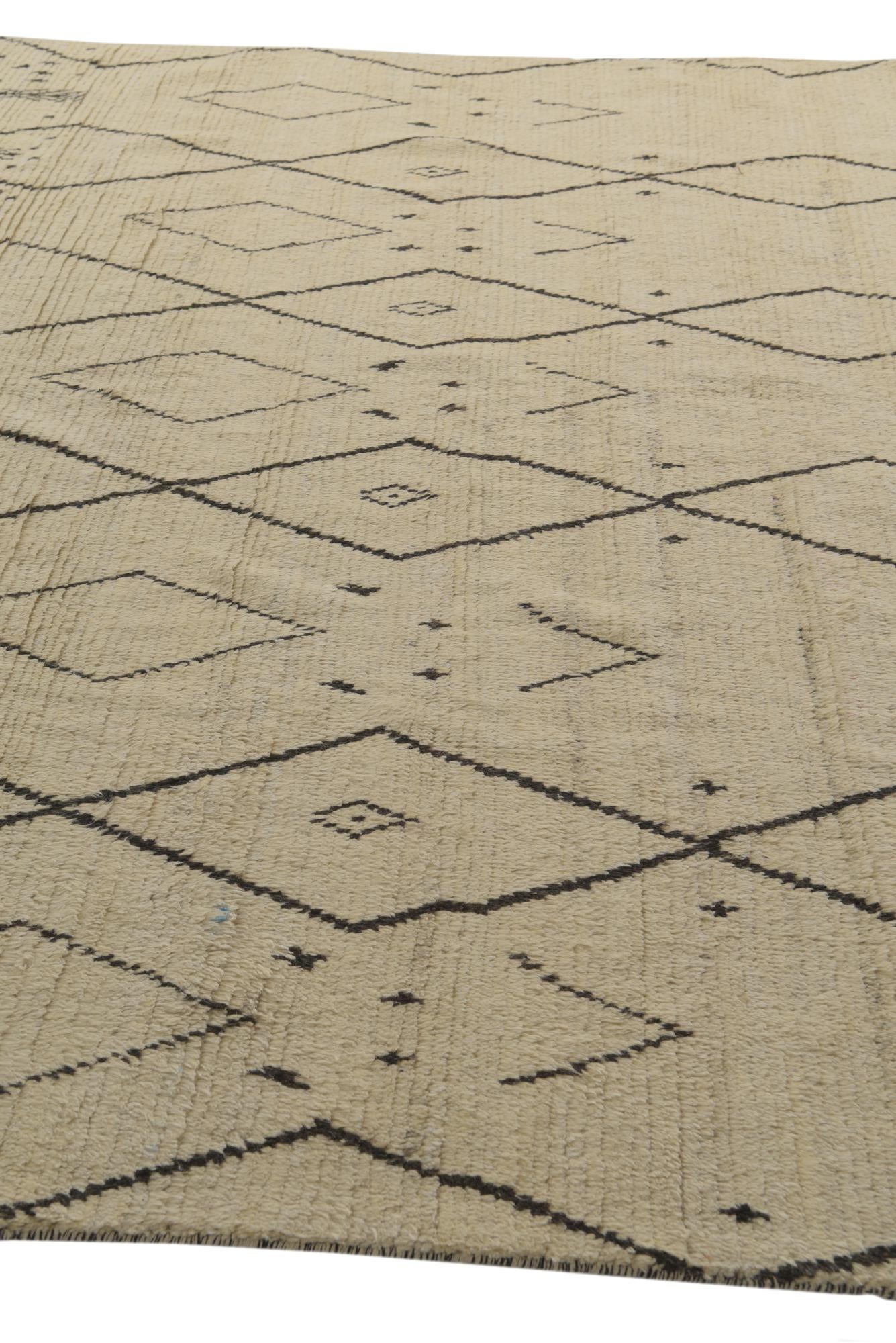 10' x 14' 4 Hand Knotted Moroccan Wool Rug