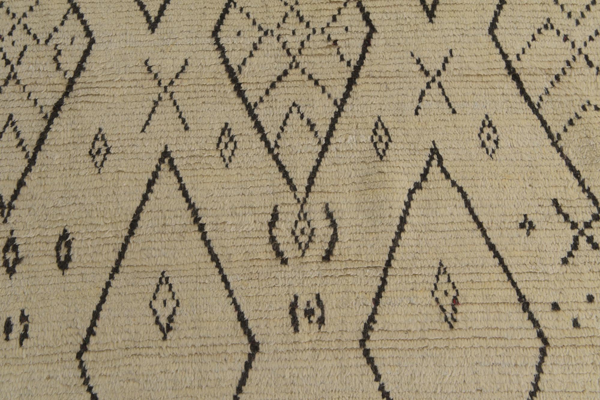 10' x 14' 4 Hand Knotted Moroccan Wool Rug
