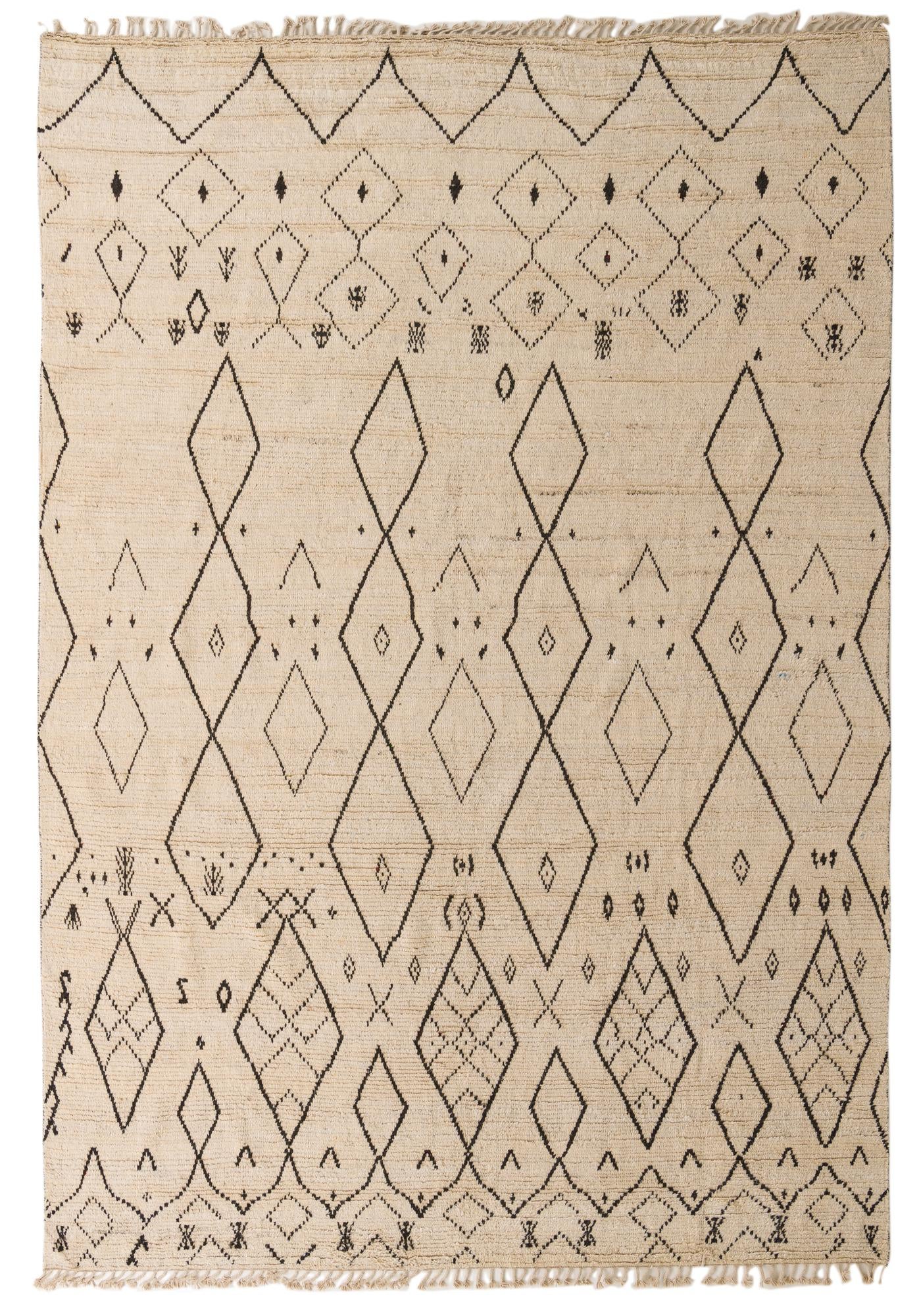 10' x 14' 4 Hand Knotted Moroccan Wool Rug