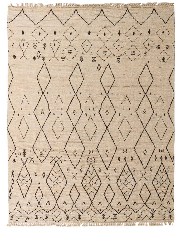 Detail image of 10' x 14' 4 Hand Knotted Moroccan Wool Rug