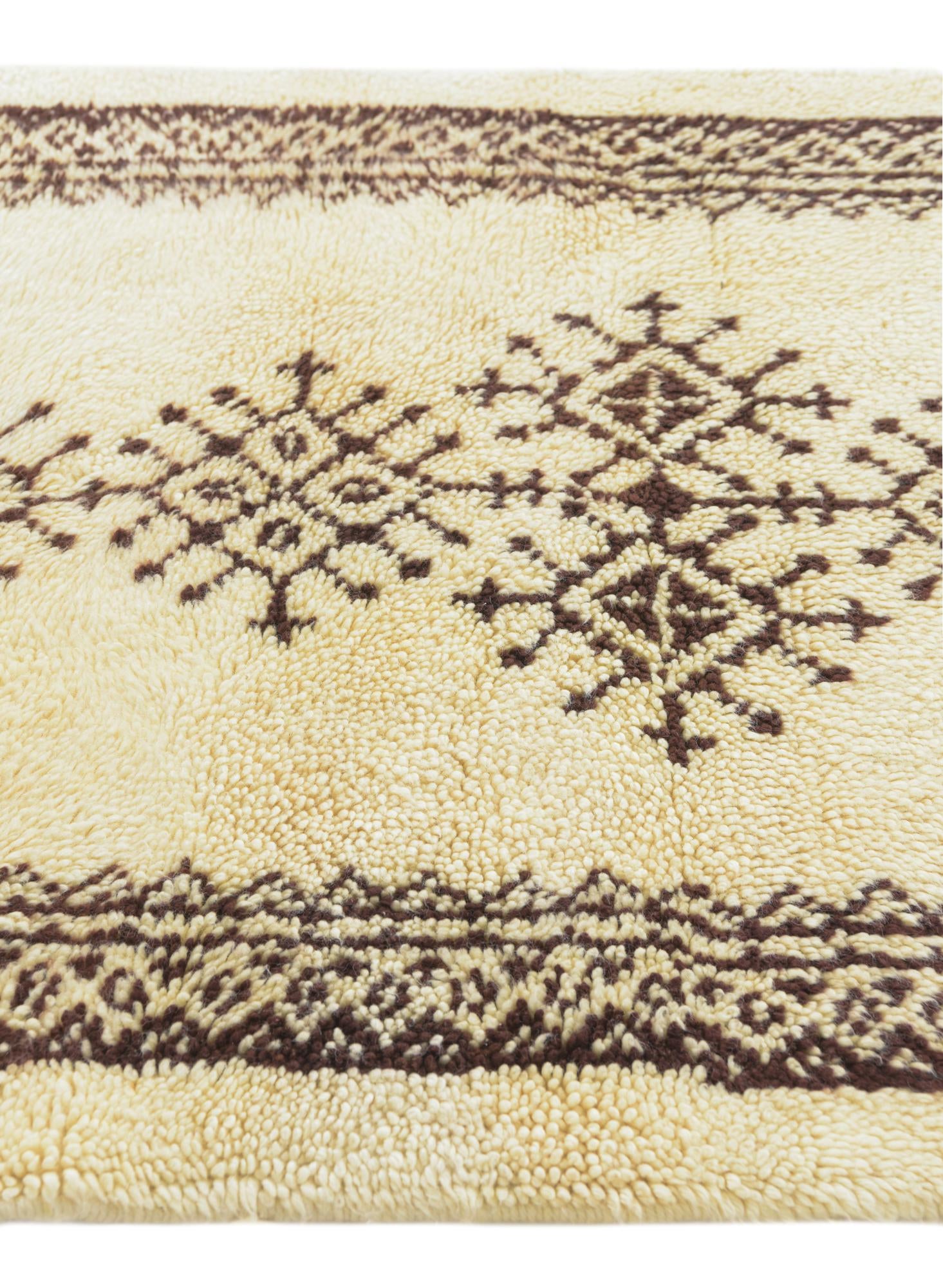 3' 5 x 5' 1 Hand Knotted Moroccan Wool Rug
