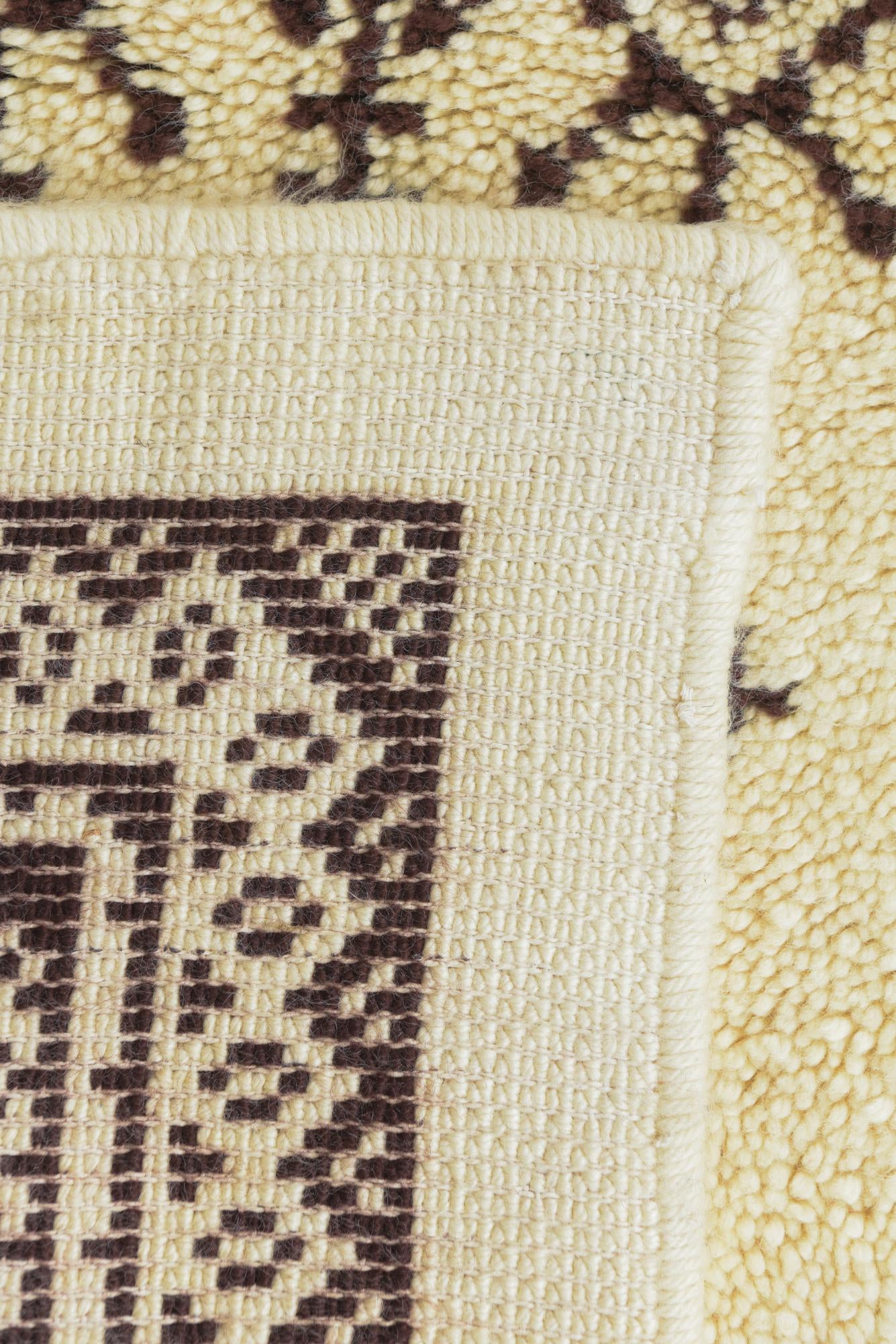 3' 5 x 5' 1 Hand Knotted Moroccan Wool Rug