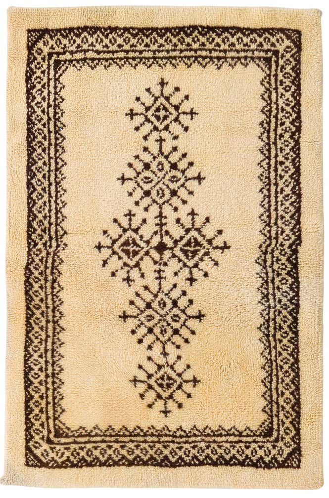 3' 5 x 5' 1 Hand Knotted Moroccan Wool Rug