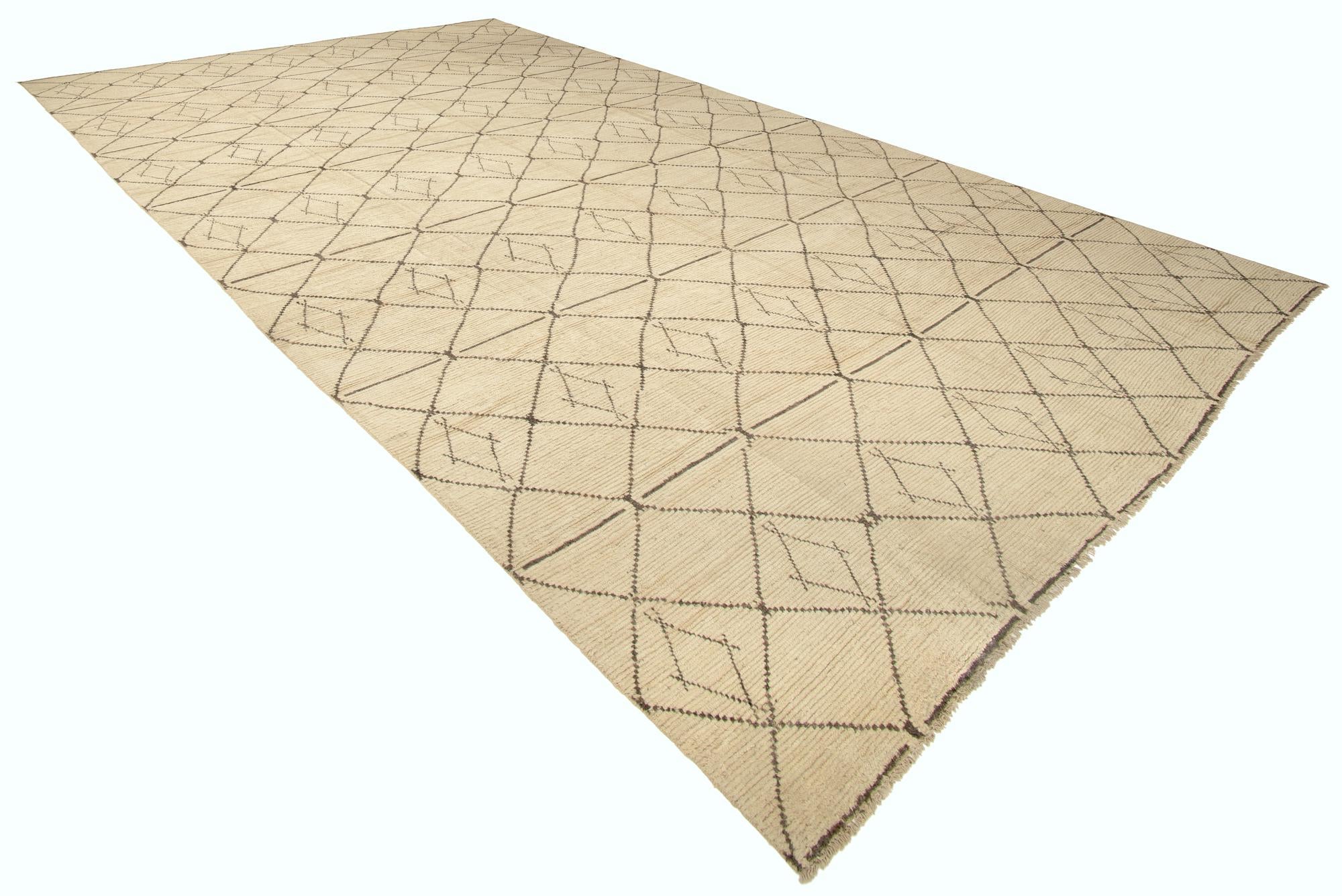 15' 10 x 24' 3 Hand Knotted Moroccan Wool Rug