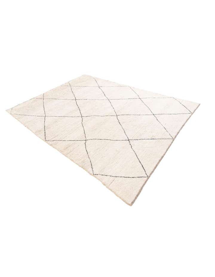 6' 4 x 8' 5 Hand Knotted Moroccan Wool Rug