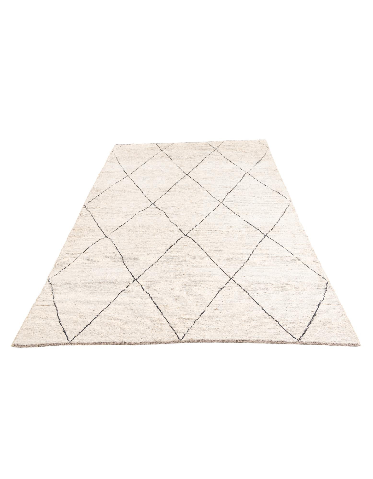 6' 4 x 8' 5 Hand Knotted Moroccan Wool Rug