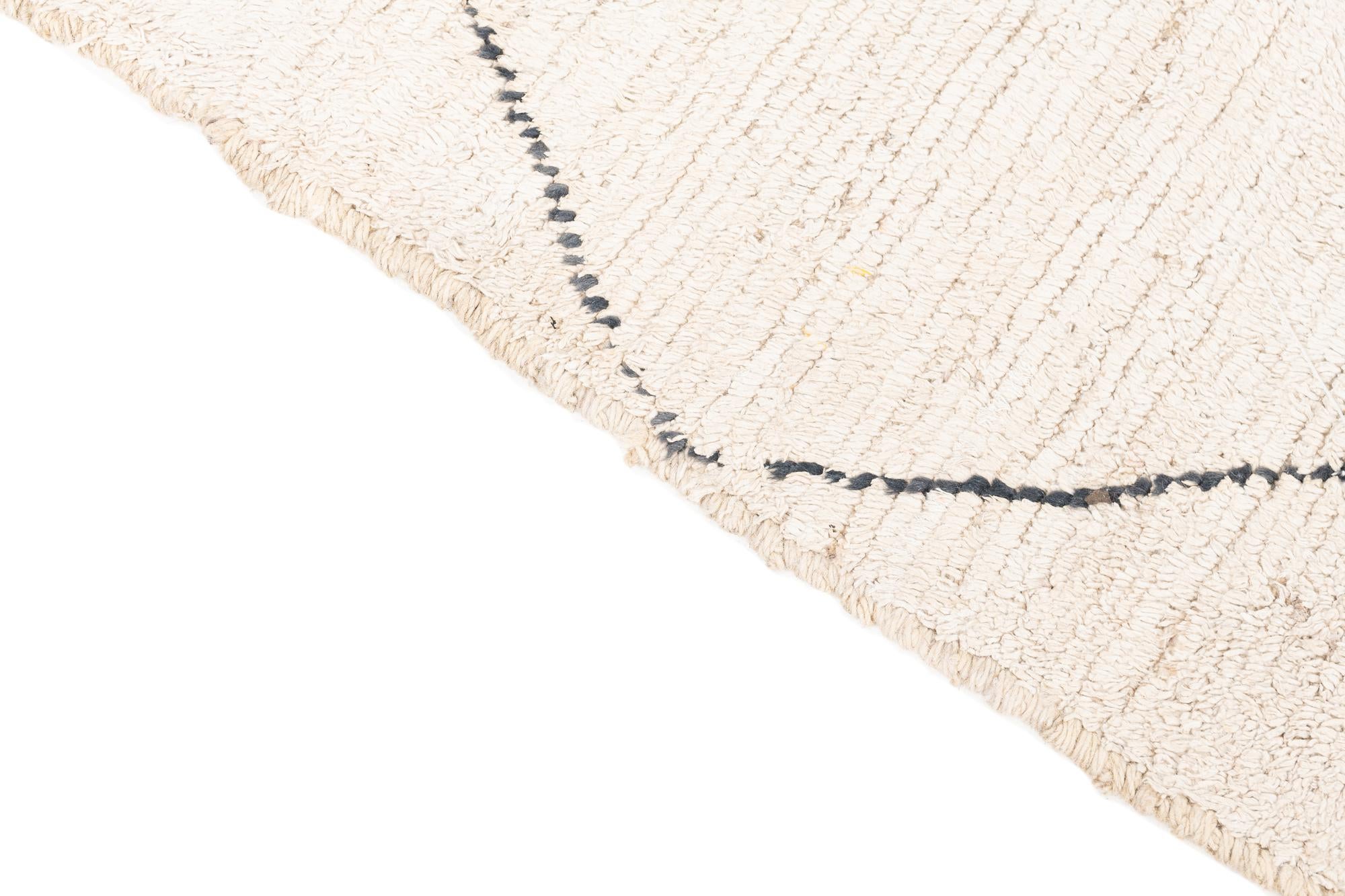 6' 4 x 8' 5 Hand Knotted Moroccan Wool Rug