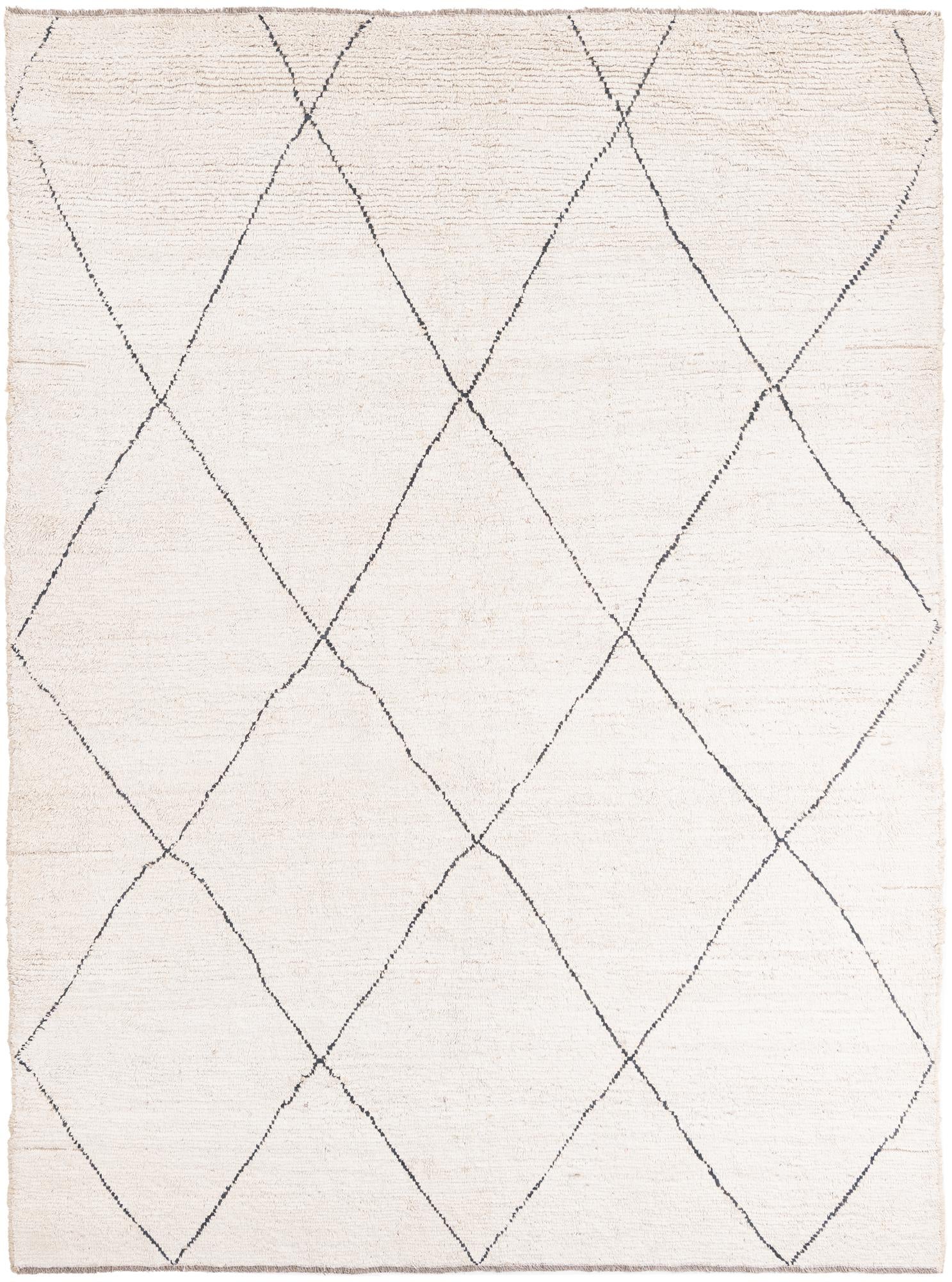 6' 4 x 8' 5 Hand Knotted Moroccan Wool Rug