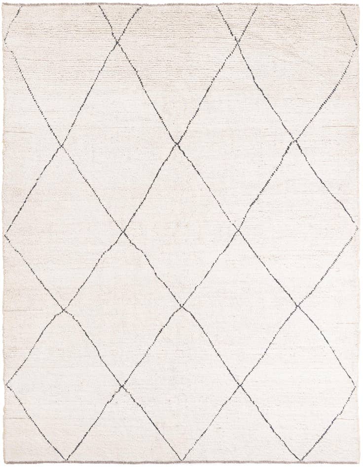 Detail image of 6' 4 x 8' 5 Hand Knotted Moroccan Wool Rug