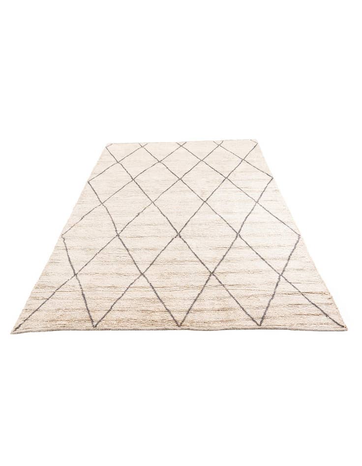 Detail image of 6' 9 x 8' 7 Hand Knotted Moroccan Wool Rug