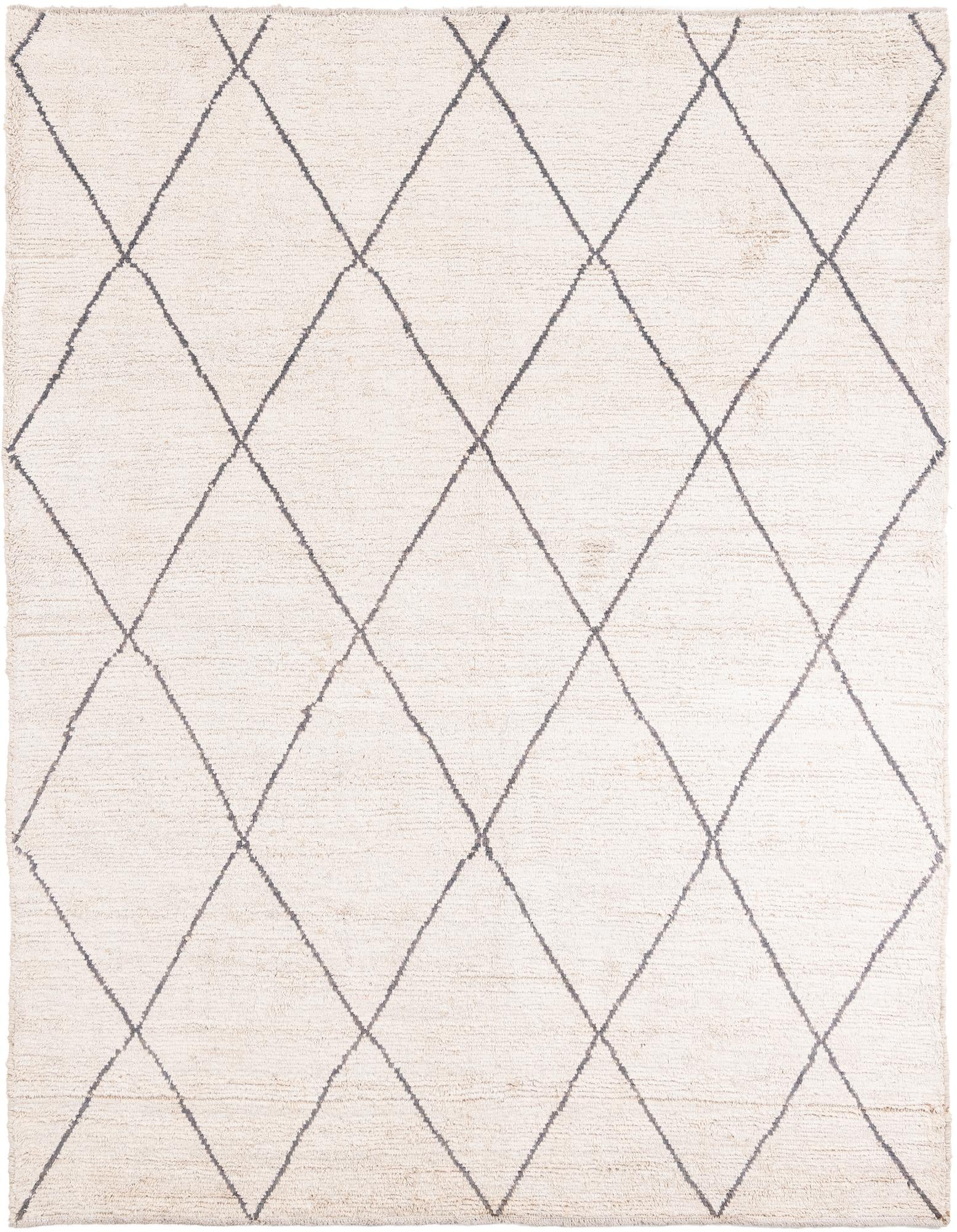 6' 9 x 8' 7 Hand Knotted Moroccan Wool Rug