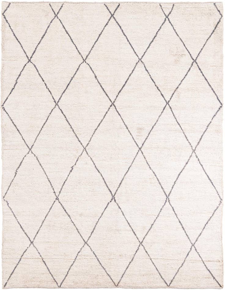 Detail image of 6' 9 x 8' 7 Hand Knotted Moroccan Wool Rug