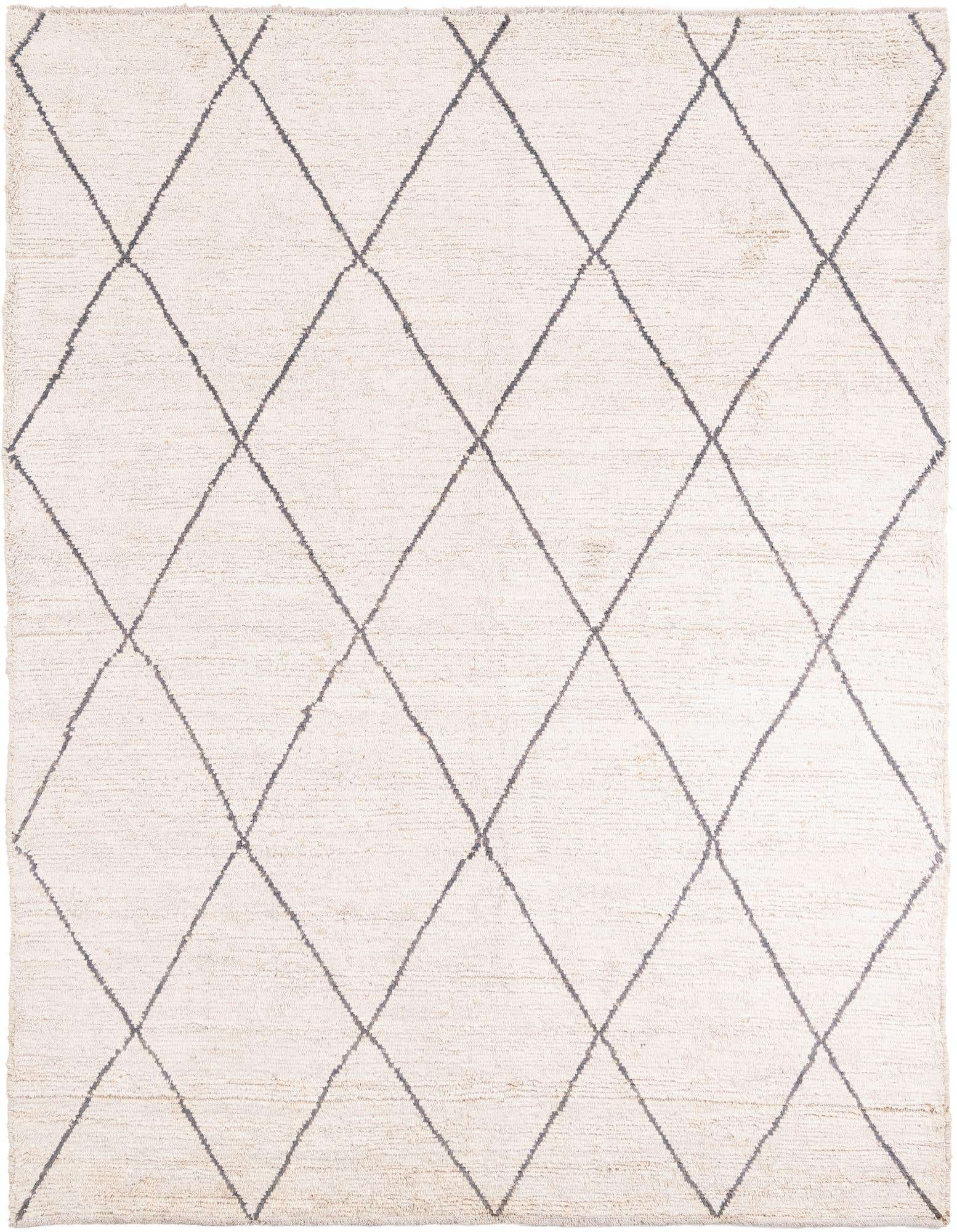 6' 9 x 8' 7 Hand Knotted Moroccan Wool Rug
