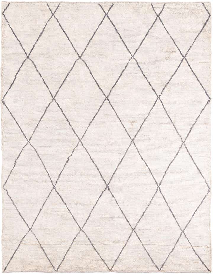 6' 9 x 8' 7 Hand Knotted Moroccan Wool Rug