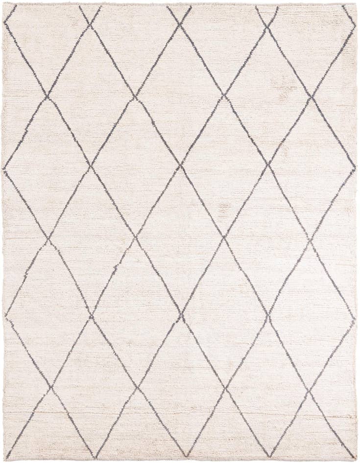 Detail image of 6' 9 x 8' 7 Hand Knotted Moroccan Wool Rug