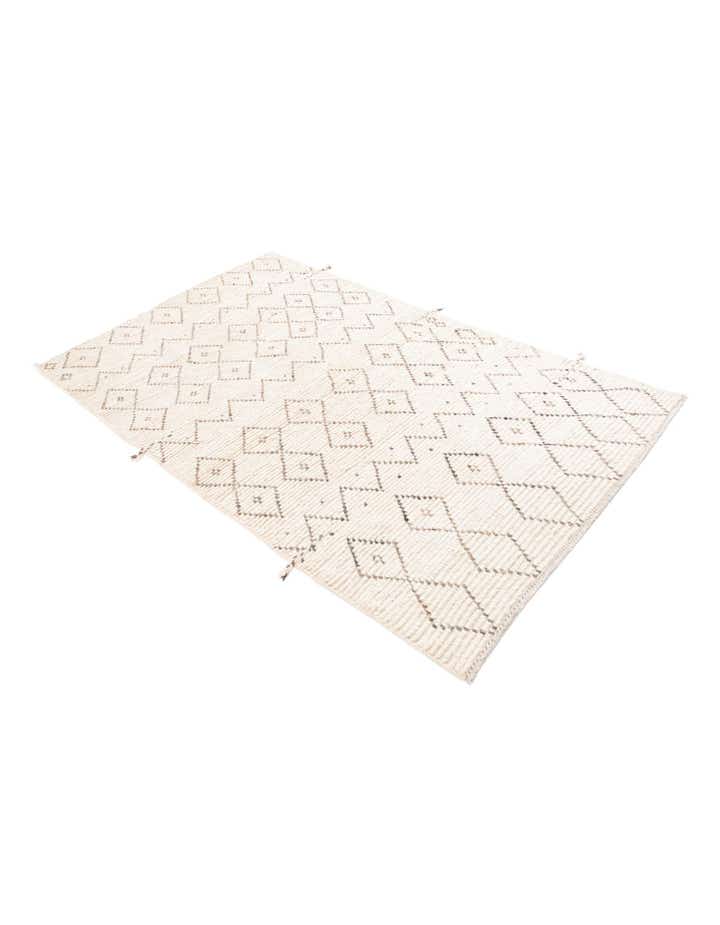 4' 3 x 7' 1 Hand Knotted Moroccan Wool Rug