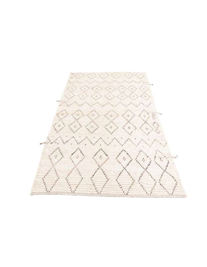 4' 3 x 7' 1 Hand Knotted Moroccan Wool Rug