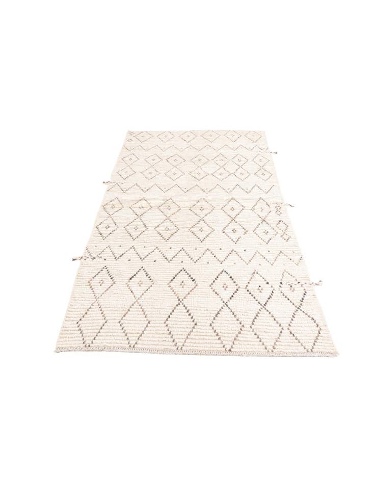Detail image of 4' 3 x 7' 1 Hand Knotted Moroccan Wool Rug