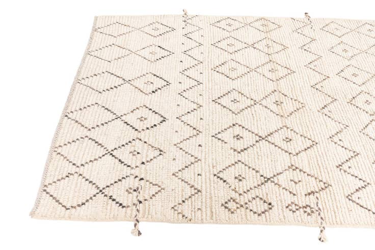 Detail image of 4' 3 x 7' 1 Hand Knotted Moroccan Wool Rug