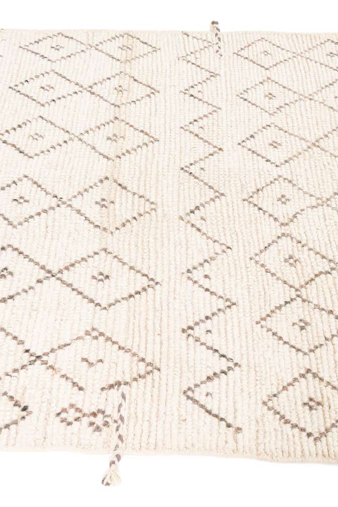 4' 3 x 7' 1 Hand Knotted Moroccan Wool Rug