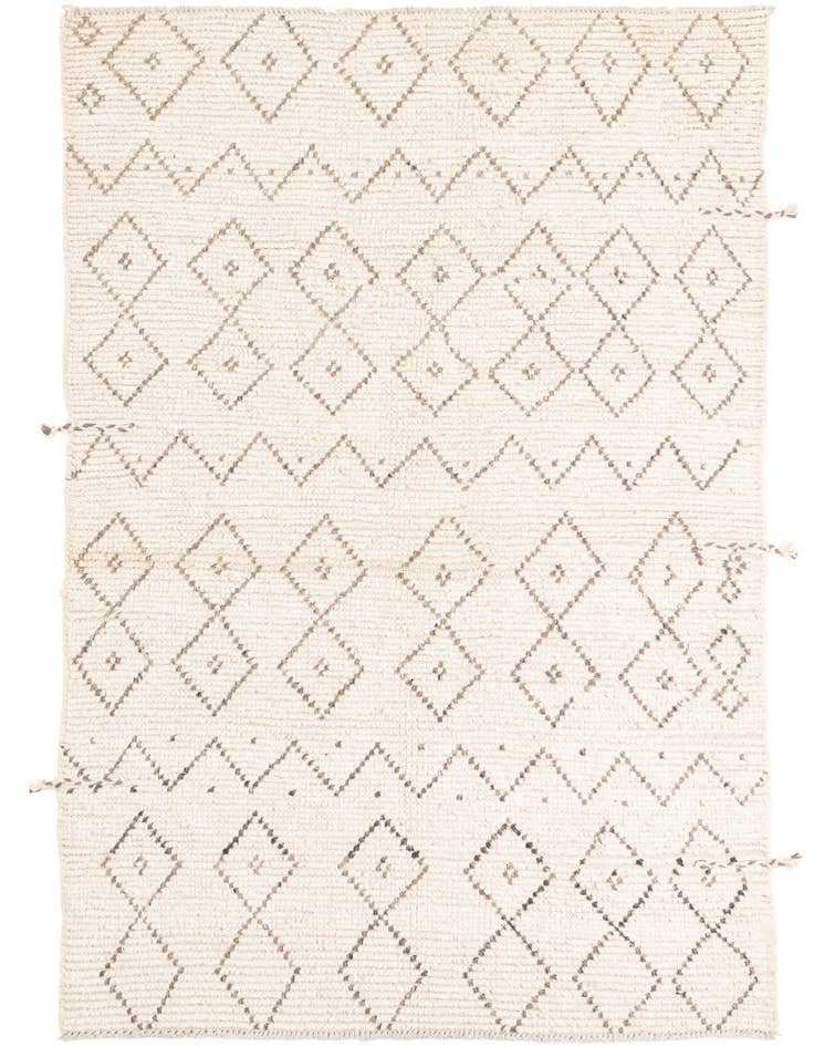 Detail image of 4' 3 x 7' 1 Hand Knotted Moroccan Wool Rug